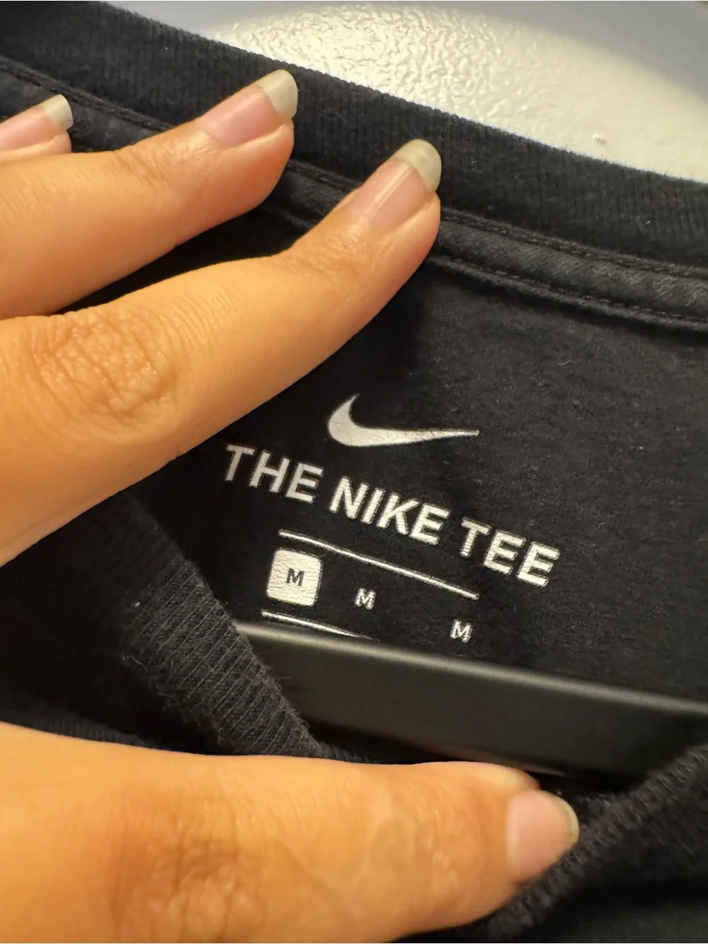 Nike Black Short-Sleeve Tee with Red and Blue Logo 0276